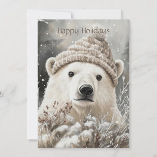 Polar Bear Christmas Holiday Card