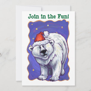 Polar Bear Christmas Invitation
