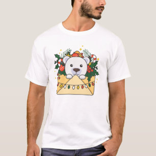 Polar Bear Christmas Letter Winter Animals Polar T-Shirt