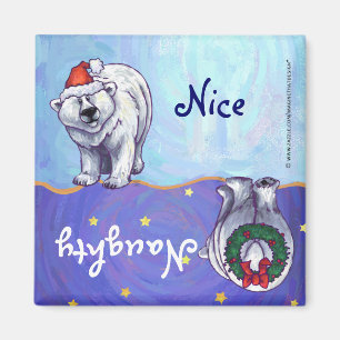 Polar Bear Christmas Magnet