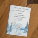 Polar Bear Christmas One First Birthday Winter  Invitation<br><div class="desc">This design may be personalized in the area provided by changing the photo and/or text. Or it can be customized by clicking Personalize this Template and then choosing the click to customize further option and delete or change the colour of the background, add text, change the text colour or style,...</div>