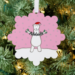 Polar Bear Christmas Ornament Card