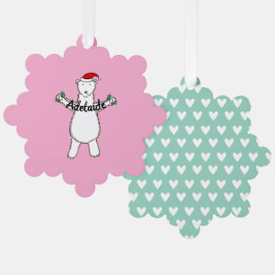 Polar Bear Christmas Ornament Card