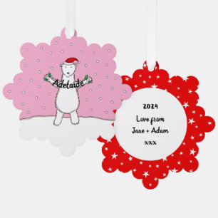 Polar Bear Christmas Ornament Card