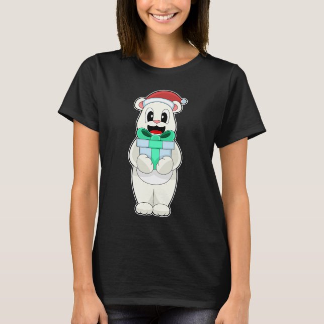 Polar bear Christmas Package T-Shirt (Front)