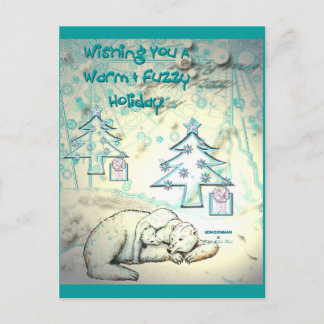 Polar Bear Christmas Postcard