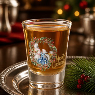 Polar Bear Christmas Shot Glass