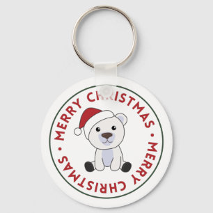 Polar Bear Christmas Snow Winter Animals Polar Key Keychain