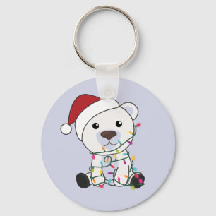 Polar Bear Christmas Snow Winter Animals Polar Key Keychain