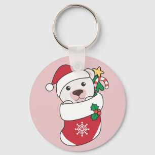 Polar Bear Christmas Snow Winter Animals Polar Key Keychain
