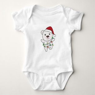 Polar Bear Christmas Winter Animals Polar Bears Baby Bodysuit