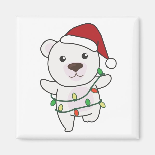 Polar Bear Christmas Winter Animals Polar Bears Ma Magnet (Front)