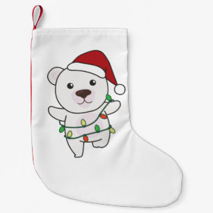 Polar Bear Christmas Winter Animals Polar Bears Small Christmas Stocking