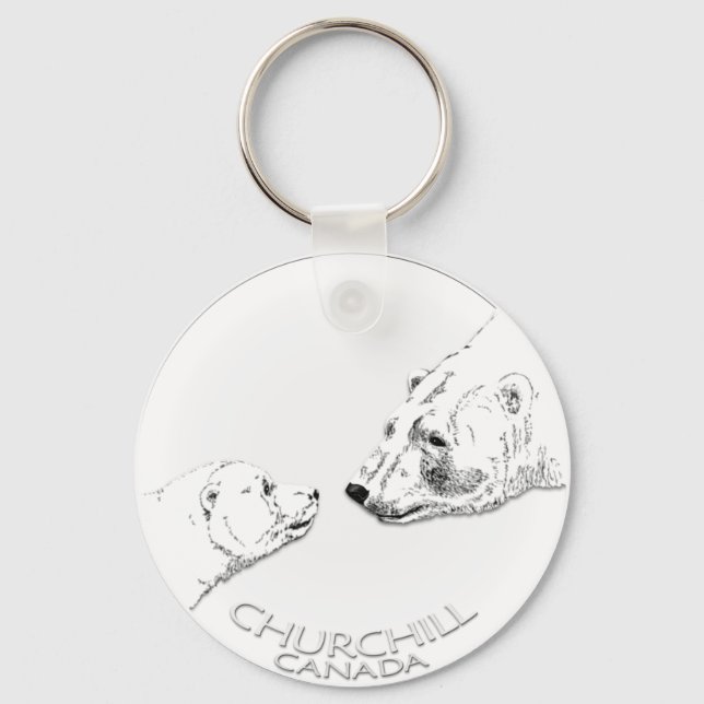 Polar Bear Chuchill Key Chain Souvenir Keychain (Front)