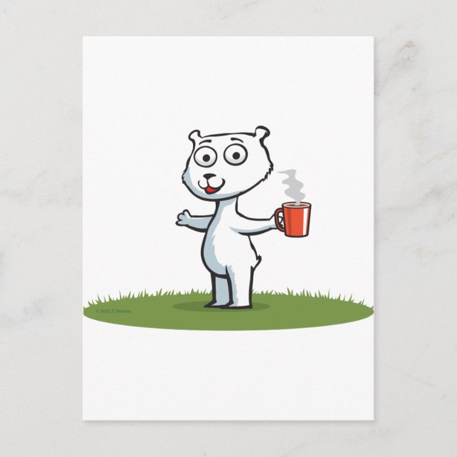 Polar Bear Coffee Postcard (Front)