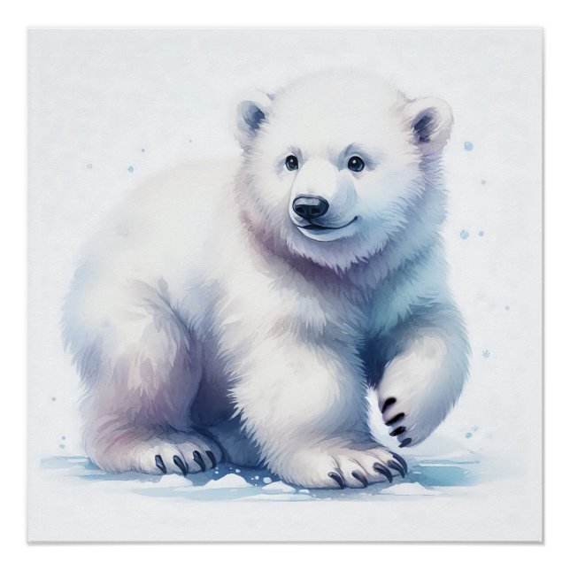 Polar Bear Cool Calm & Unstoppable Poster (Front)