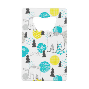 Polar bear credit card bottle opener