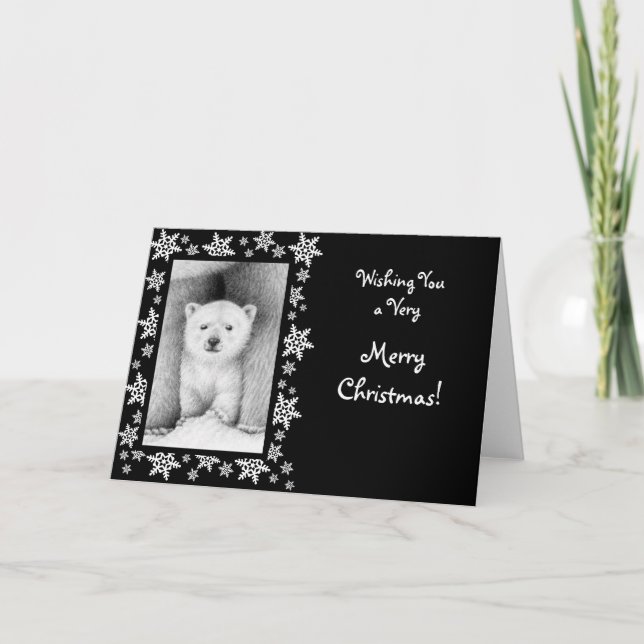 Polar Bear Cub Christmas Card (Front)