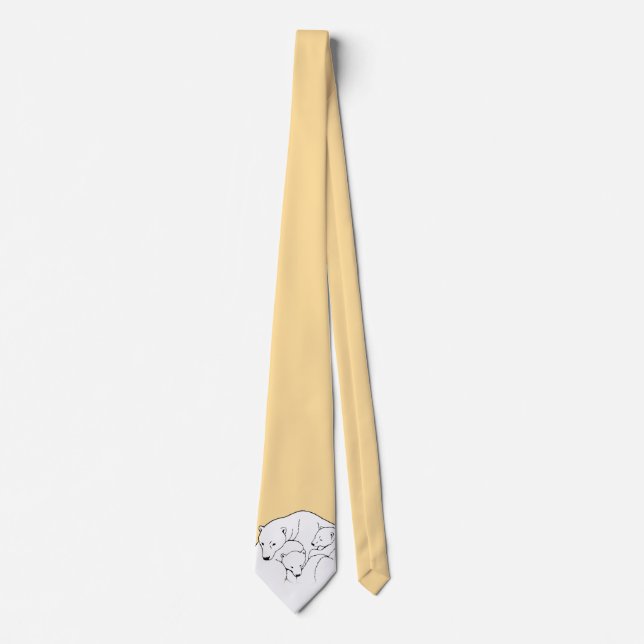 Polar Bear & Cub Cravates Wildlife Art Cravate / N (Devant)