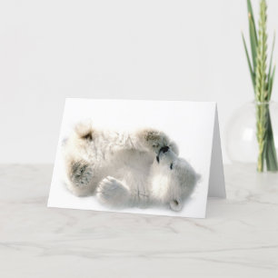 Polar Bear Cub Cute Animal Arctic Frozen Winter Card