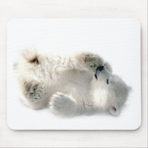 Polar Bear Cub Cute Animal Arctic Frozen Winter Mouse Pad