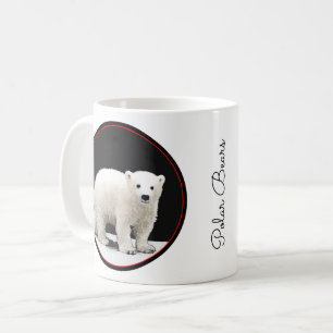 Polar Bear Cub Painting - Original Wildlife Art Coffee Mug