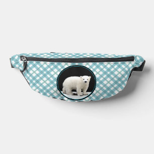 Polar Bear Cub Painting Original Wildlife Art Fanny Pack