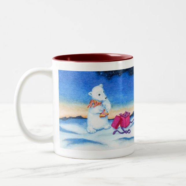 Polar Bear Cub Stuffed Bunny Mug (Left)
