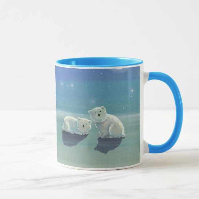 Polar Bear Cubs Holiday Mug (Right)