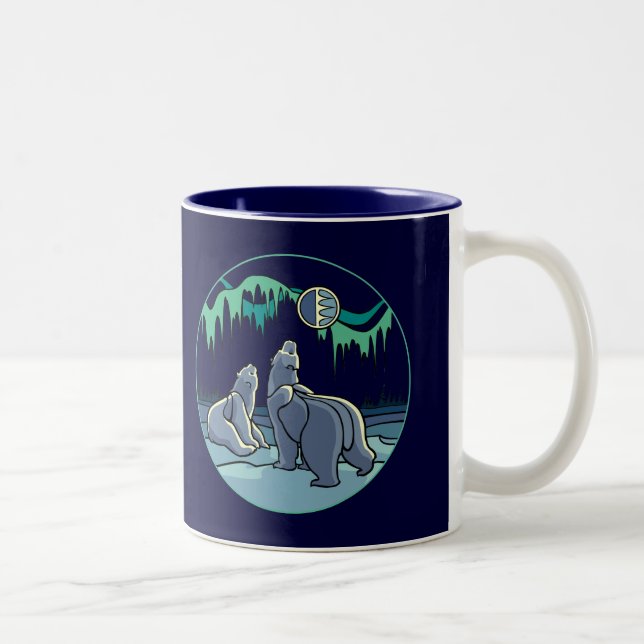 Polar Bear Cup Tribal Bear Art Mugs Cups Bear Gift (Right)