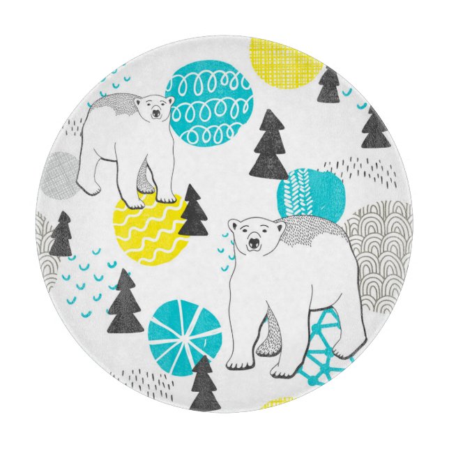 Polar bear cutting board (Front)