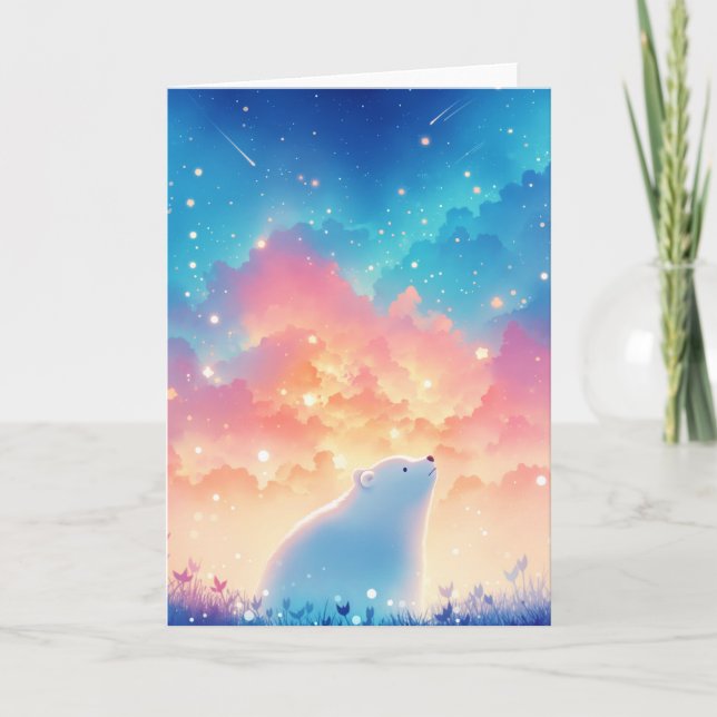 Polar Bear Daydreaming Card (Front)