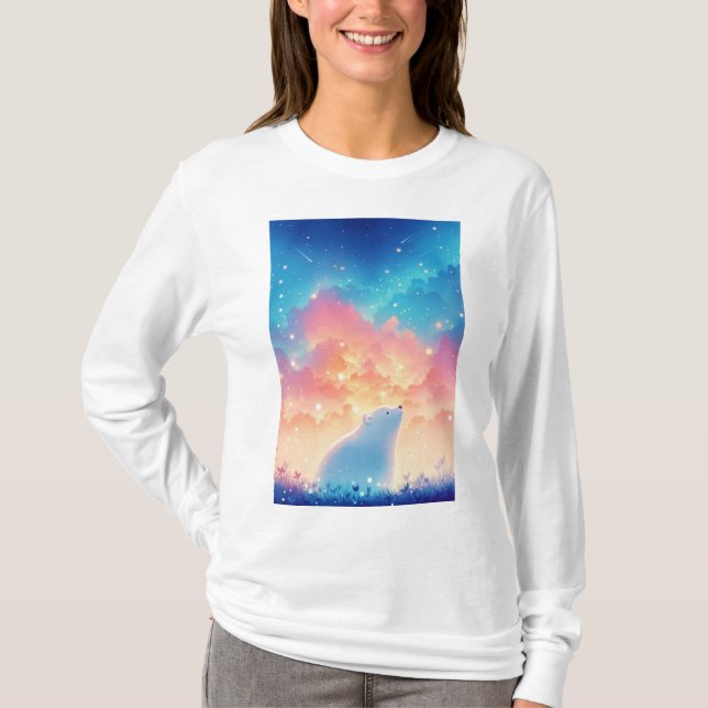 Polar Bear Daydreaming T-Shirt (Front)