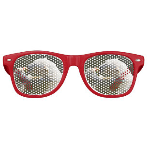 Polar Bear Eating Fruit Reflection Retro Sunglasses