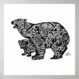Polar Bear Expressed Custom Art Print