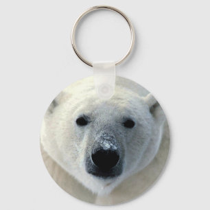 Polar Bear Face Keychain