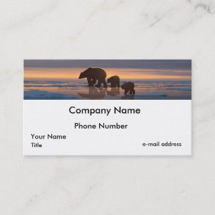 Polar Bear Family Business Card