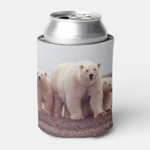 Polar Bear Family Can Cooler