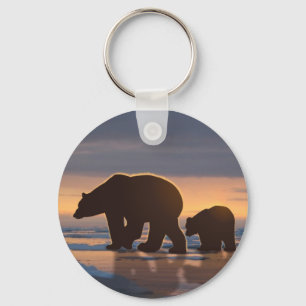 Polar Bear family Keychain