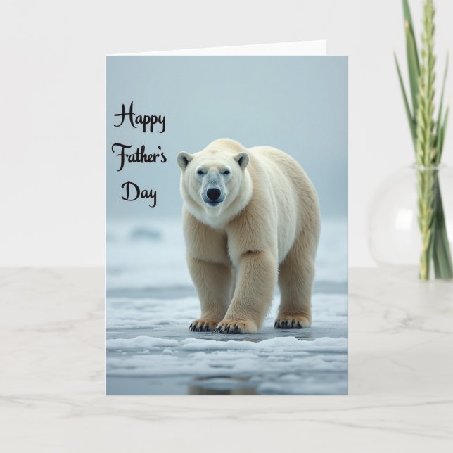 Polar Bear Fathers Day Card (Front)