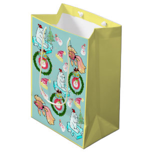 Polar Bear Fish Santa Christmas Gift Bags