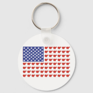 Polar-Bear-Flag[1] Keychain