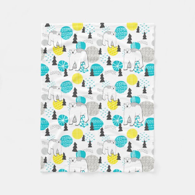 Polar bear fleece blanket (Front)