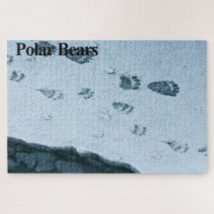 Polar Bear Foot Prints Jigsaw Puzzle