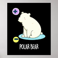 Polar Bear Funny Science Pun Dark BG