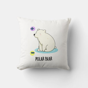 Polar Bear Funny Science Pun  Throw Pillow