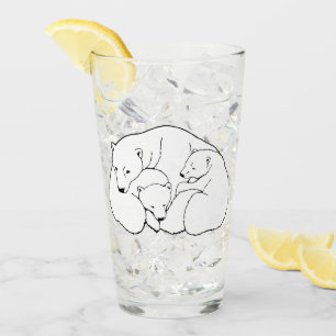 Polar Bear Glass Bear Cubs Glasses Personalize