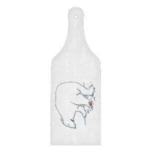 Polar Bear glass paddle cutting board