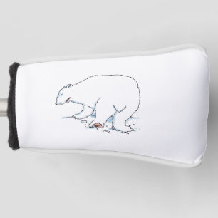Polar Bear golf putter cover