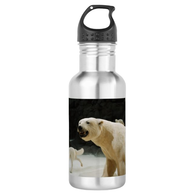 Polar Bear Grin Water Bottle (Front)